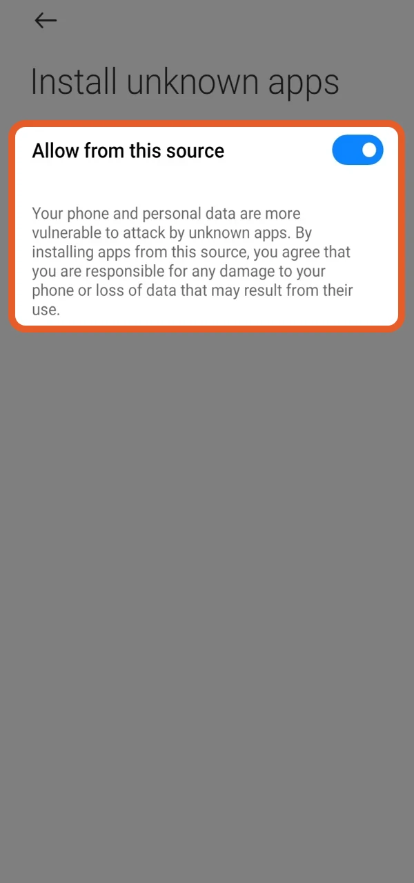 Allow the installation of applications to run Mostbet on your device.