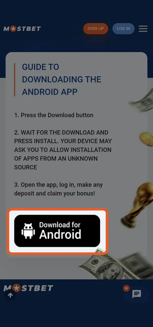 Find out how to get the Mostbet app for Android.