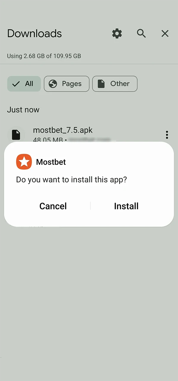 Install the Mostbet app in a few moments.