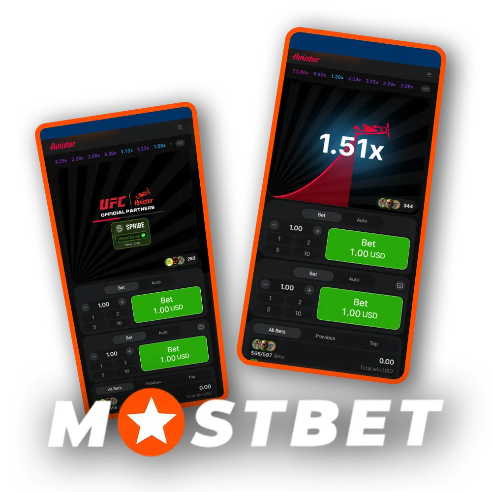 The Aviator game is now available to play on the Mostbet website.