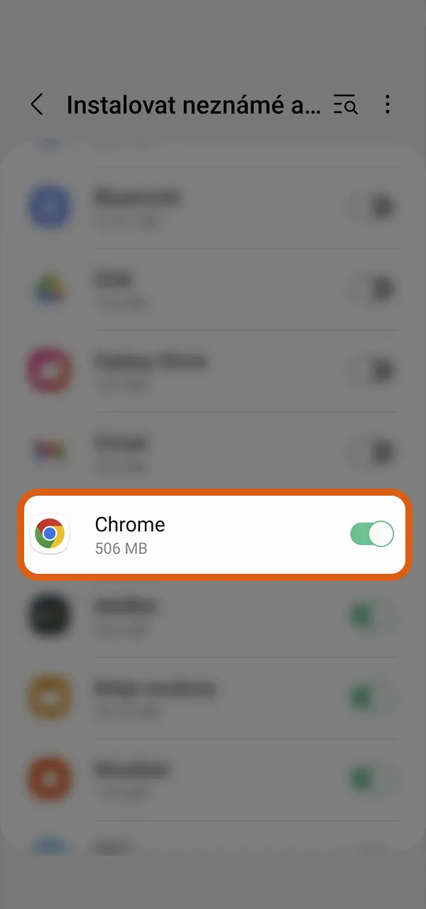 Povolte instalaci aplikací pro spuštění Mostbet na vašem zařízení.