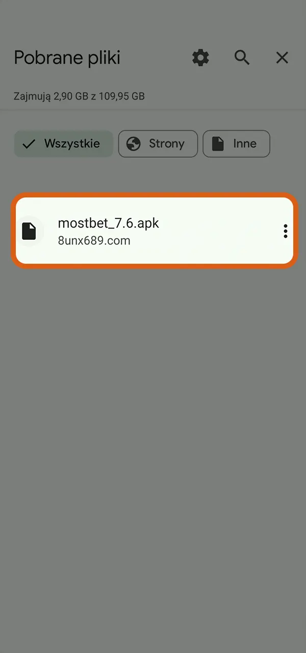 Zainstaluj aplikację Mostbet na swoim urządzeniu.