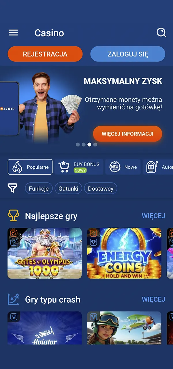 Na platformie Mostbet możesz wybrać gry dopasowane do każdego gustu.