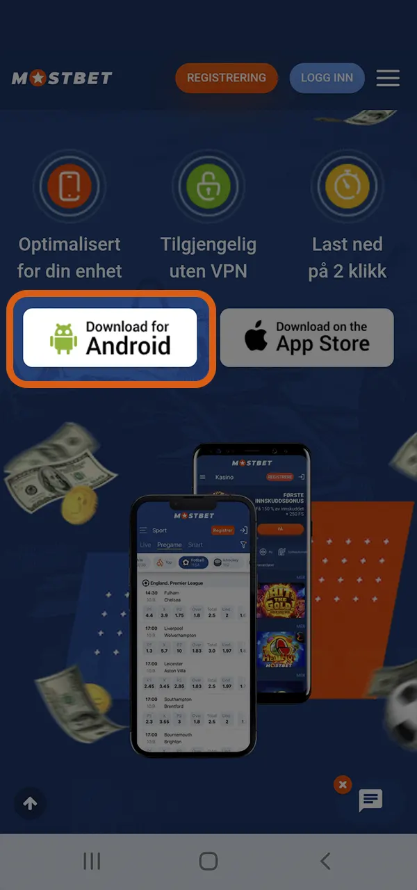 Finn ut hvordan du får Mostbet-appen for Android.