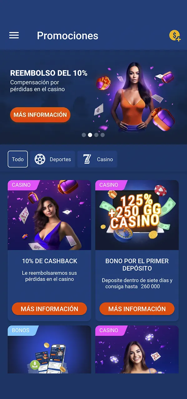 Aprovecha las grandes promociones en la aplicación Mostbet.