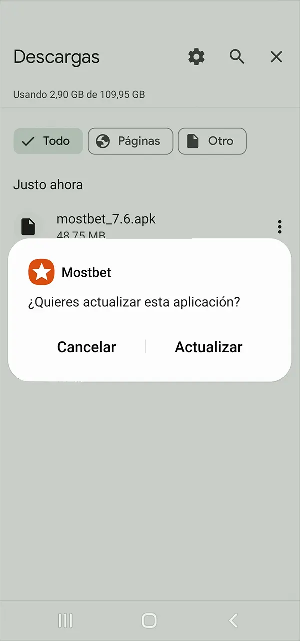 Instala la aplicación Mostbet en pocos momentos.