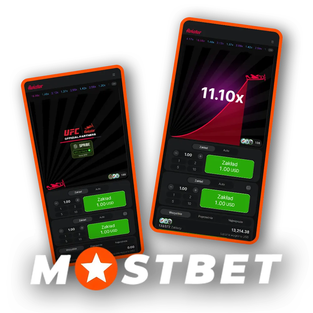 Gra Aviator jest już dostępna na stronie Mostbet.