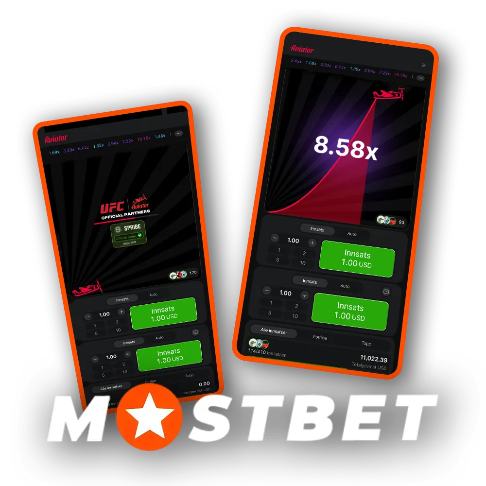 Aviator-spillet er nå tilgjengelig på Mostbet-nettstedet.