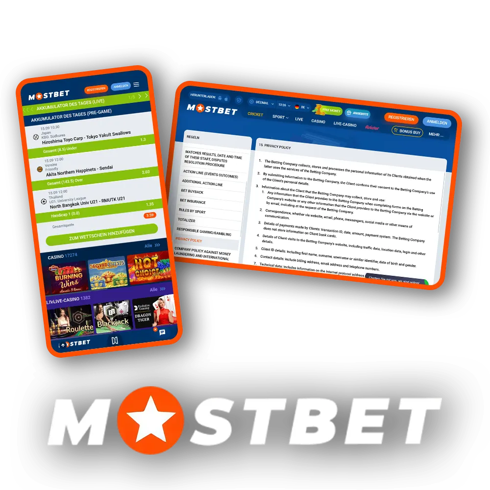 Lesen Sie die Datenschutzrichtlinie von Mostbet und beginnen Sie zu spielen.