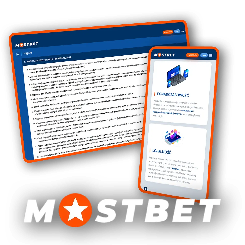 Prosimy o zapoznanie się z ogólnymi warunkami korzystania ze strony Mostbet.