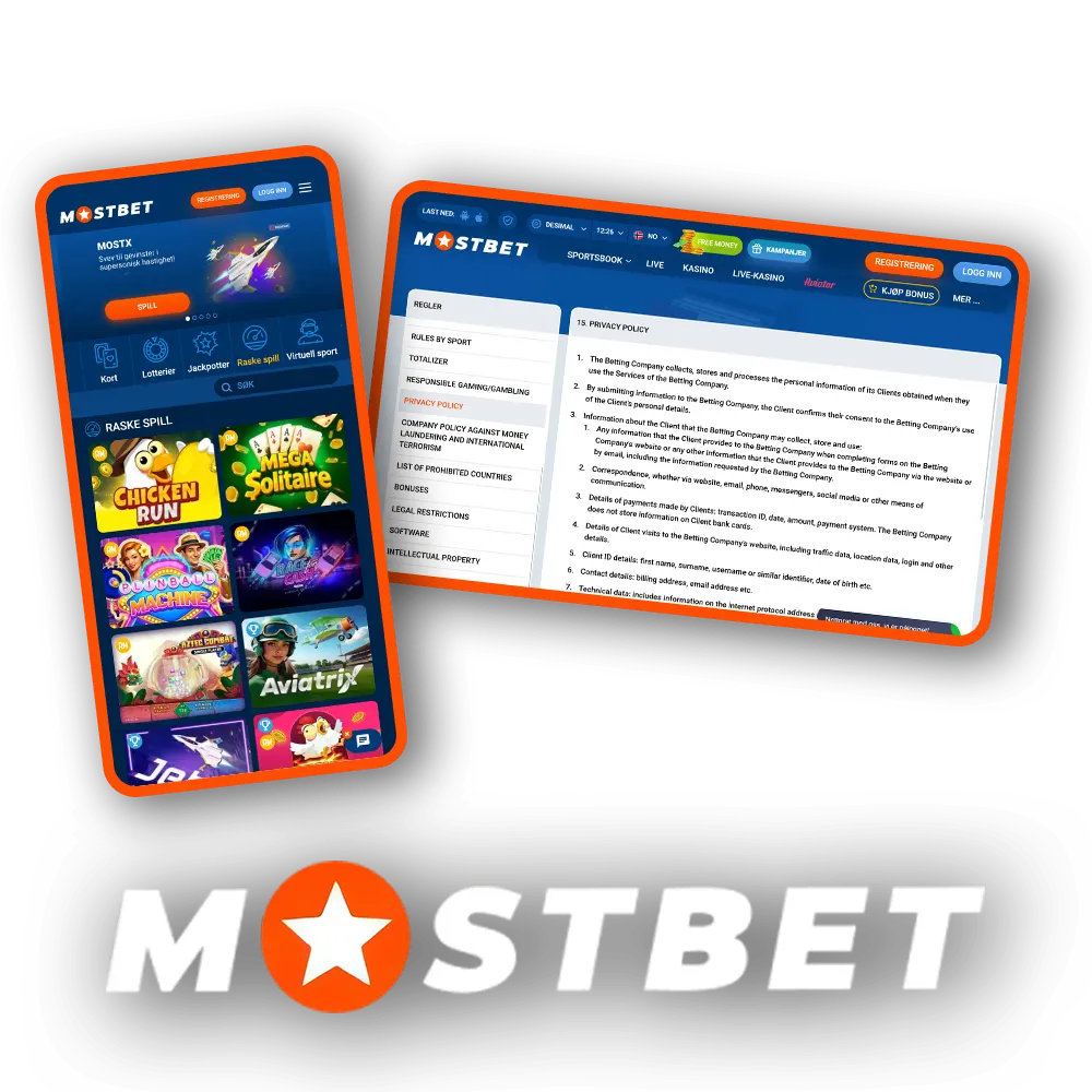 Les Mostbets personvernregler og begynn å spille.