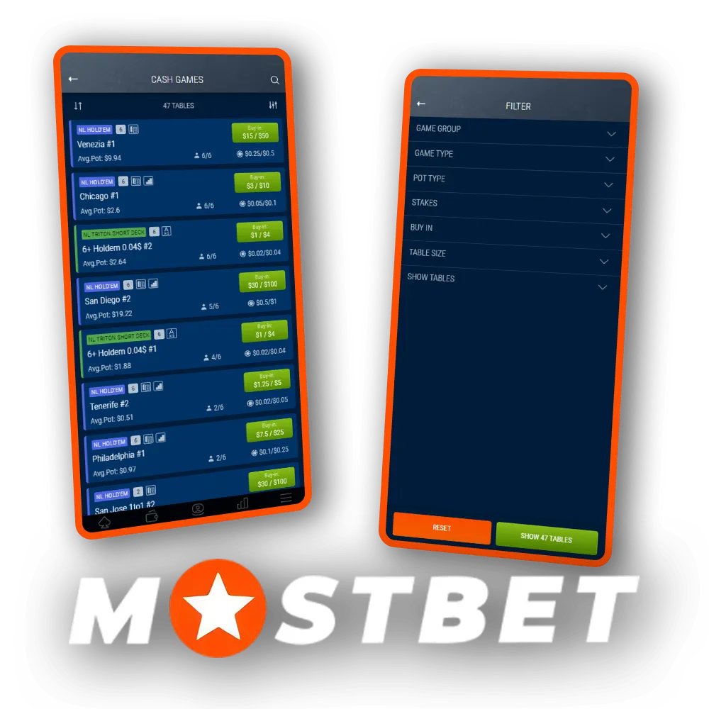 Prozkoumejte kategorii pokeru na oficiálních stránkách Mostbet.