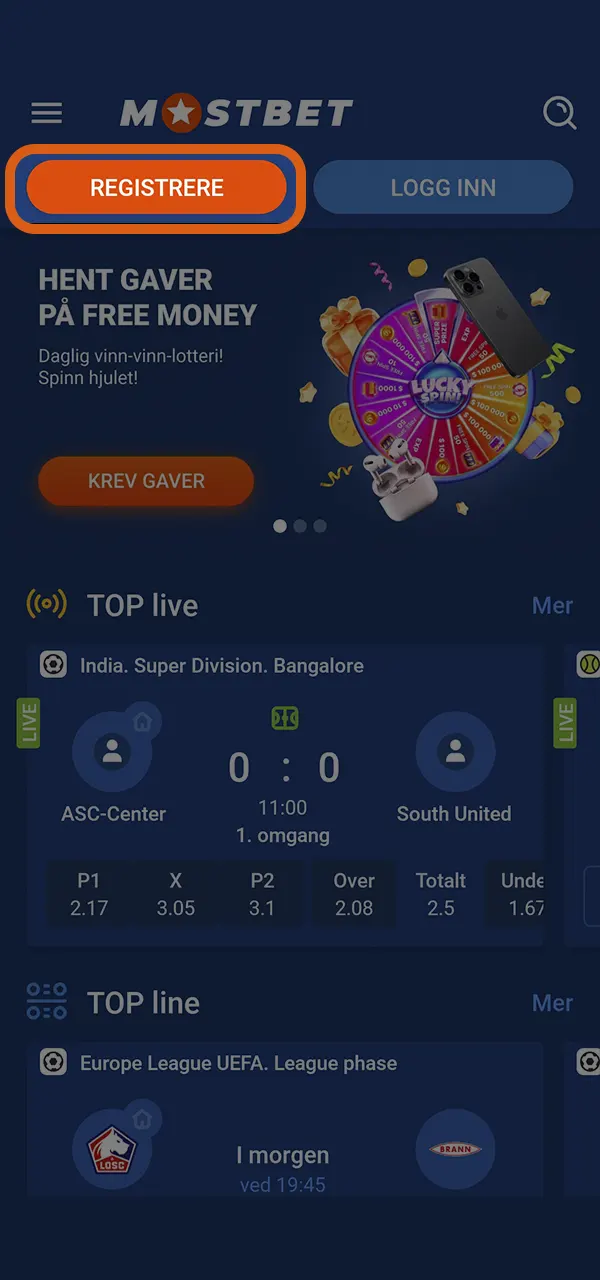 Bli med på Mostbet-plattformen og få tilgang til tusenvis av spill.