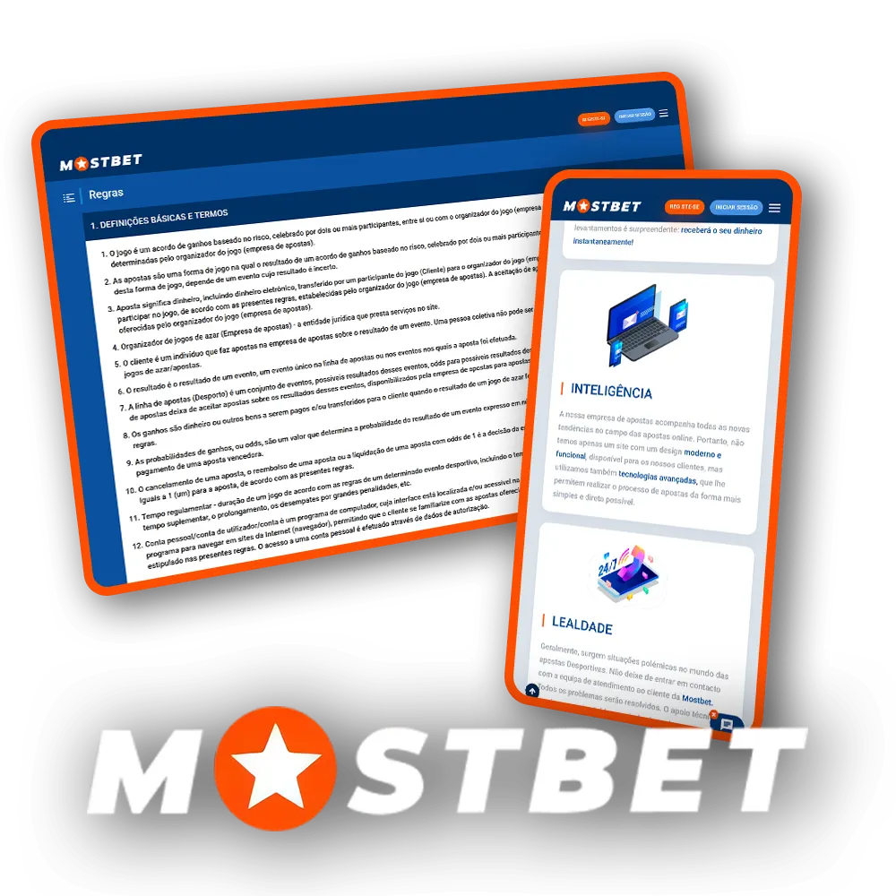 Leia os termos e condições gerais do site da Mostbet.