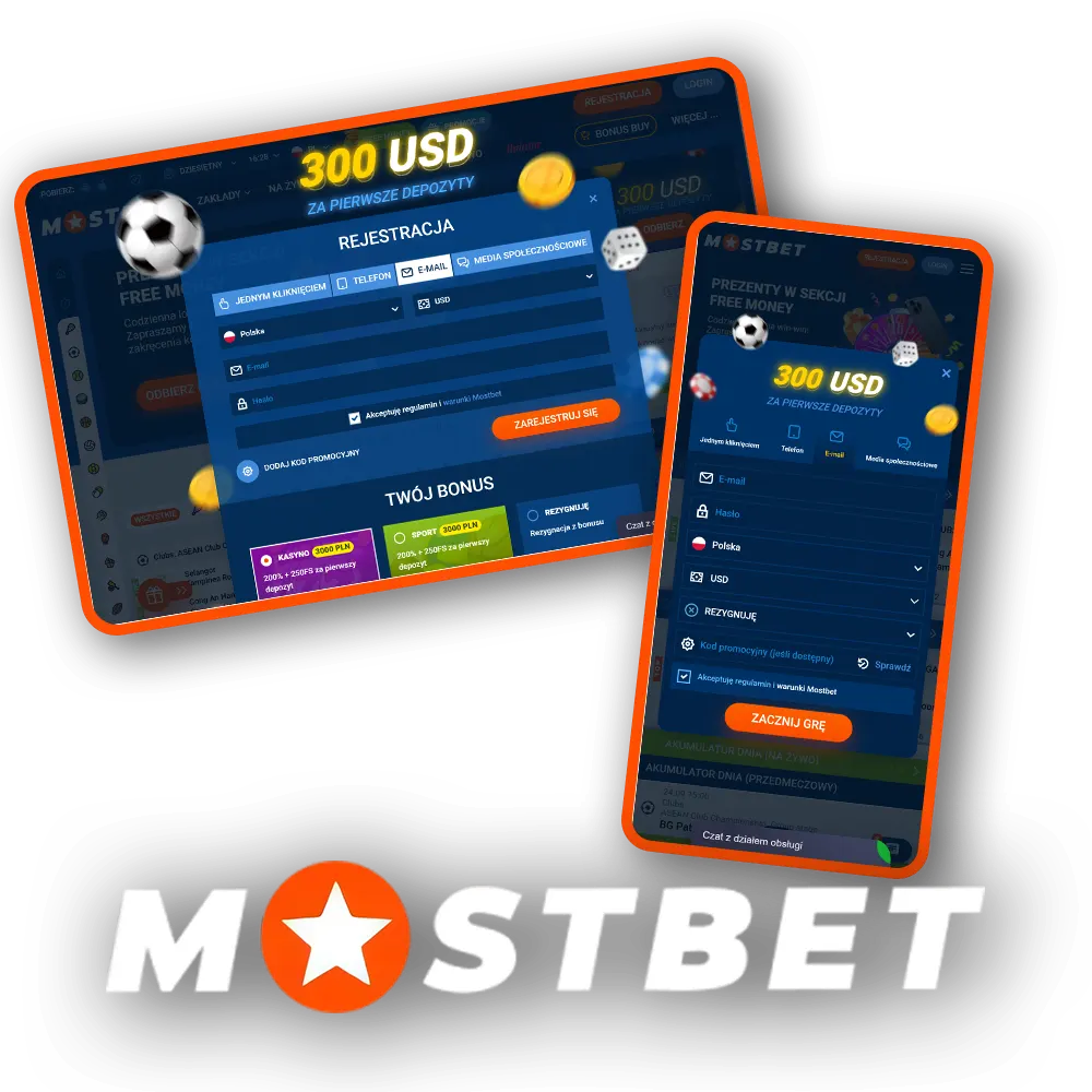Utwórz konto w Mostbet, aby uzyskać dostęp do swoich ulubionych gier.