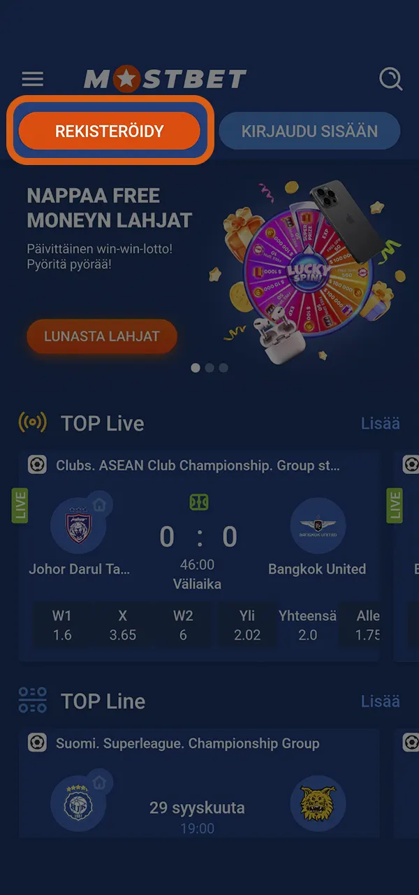Liity Mostbet-alustalle ja saa pääsy tuhansiin peleihin.