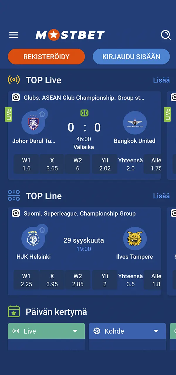 Mostbet tarjoaa laajan urheiluosion.