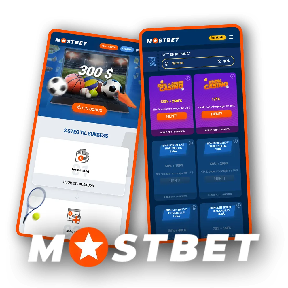 Registrer deg for å få en generøs startbonus hos Mostbet.