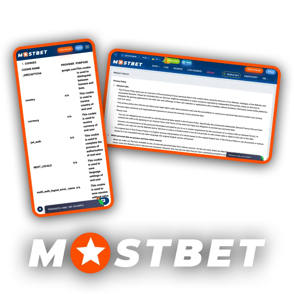 Ознайомтеся з політикою конфіденційності Mostbet і починайте грати.