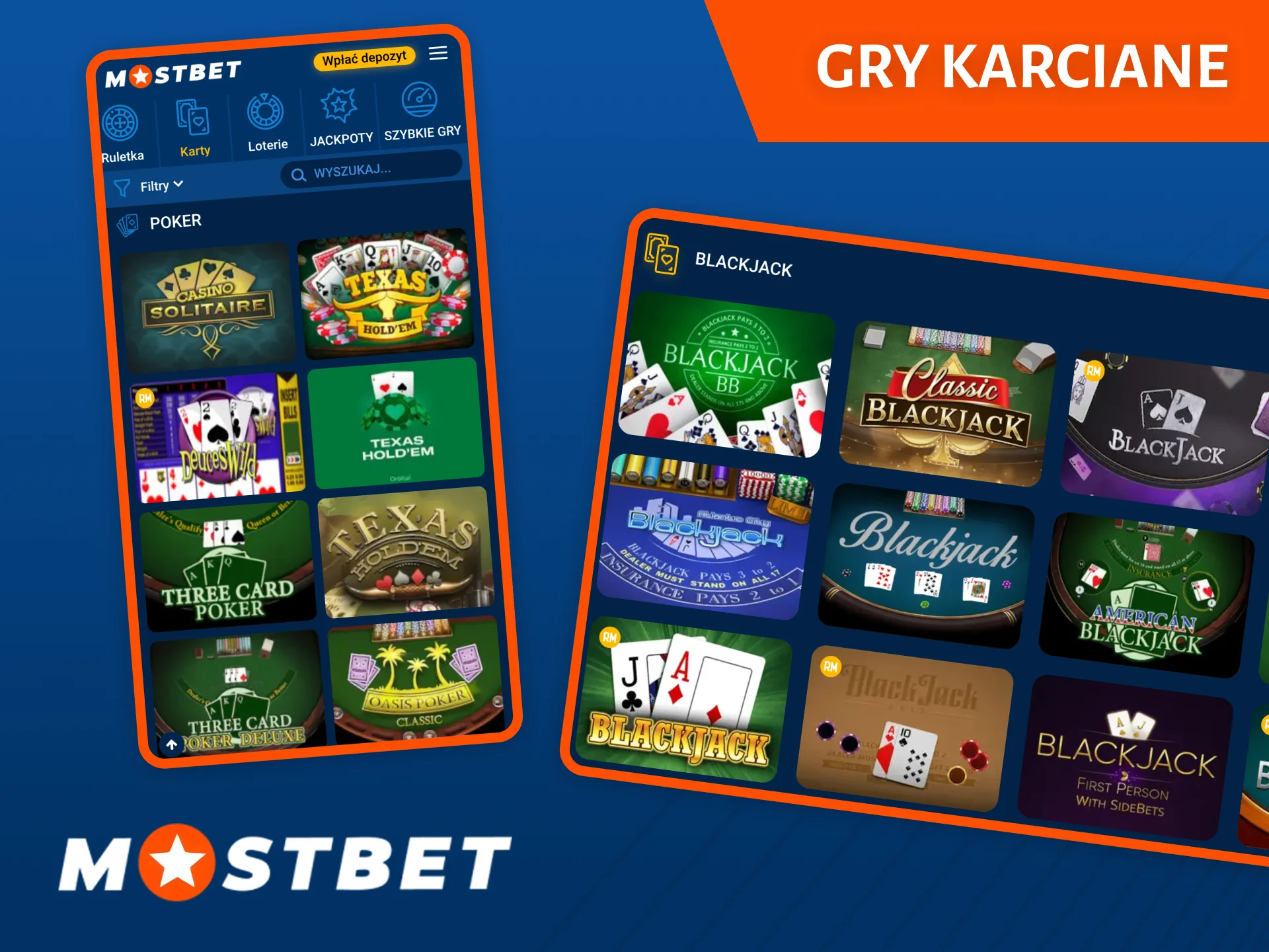 W kasynie Mostbet z pewnością znajdziesz swoje ulubione gry karciane.