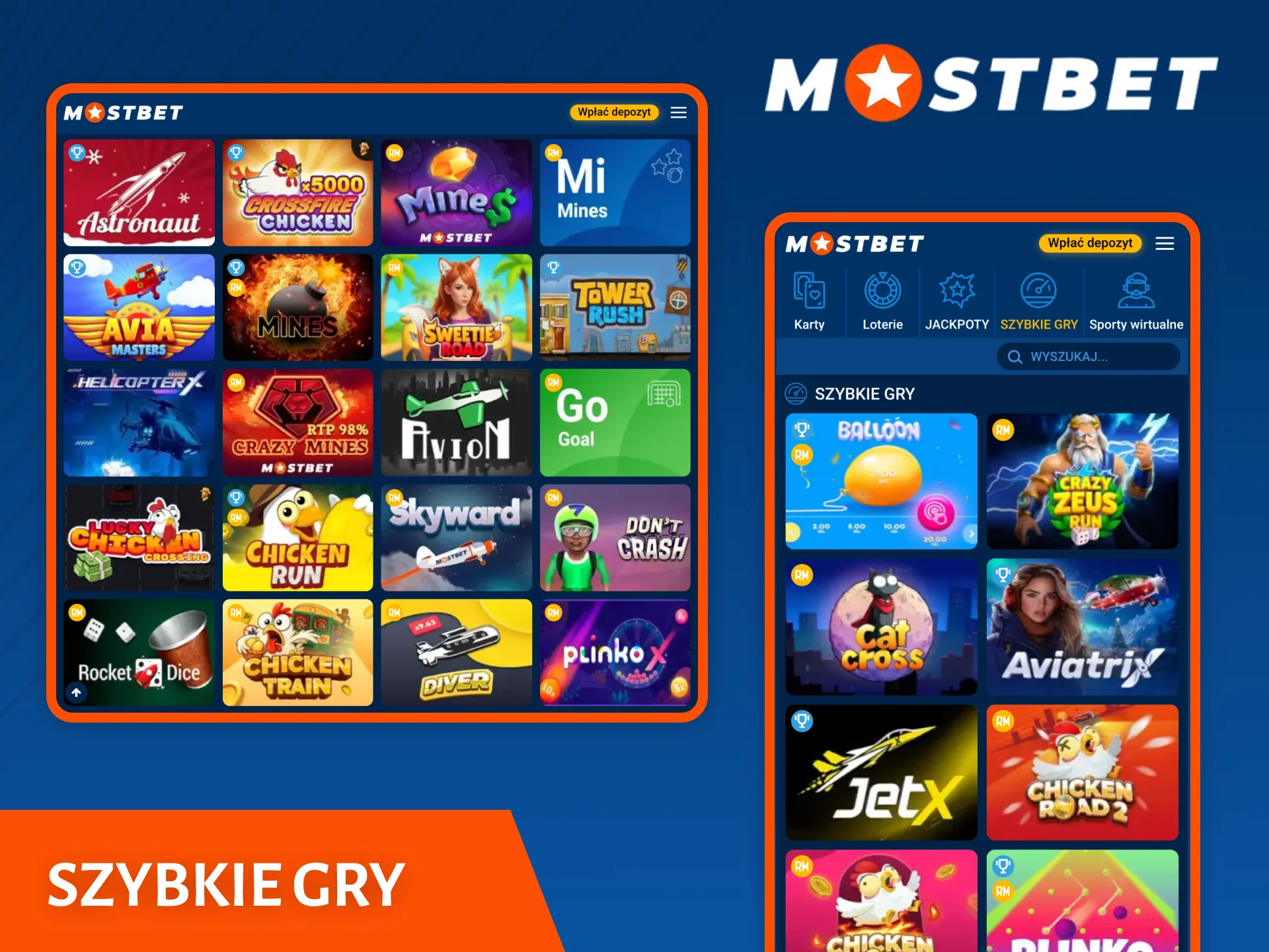 Szybkie gry w kasynie Mostbet dostarczą Ci wielu ekscytujących przeżyć.