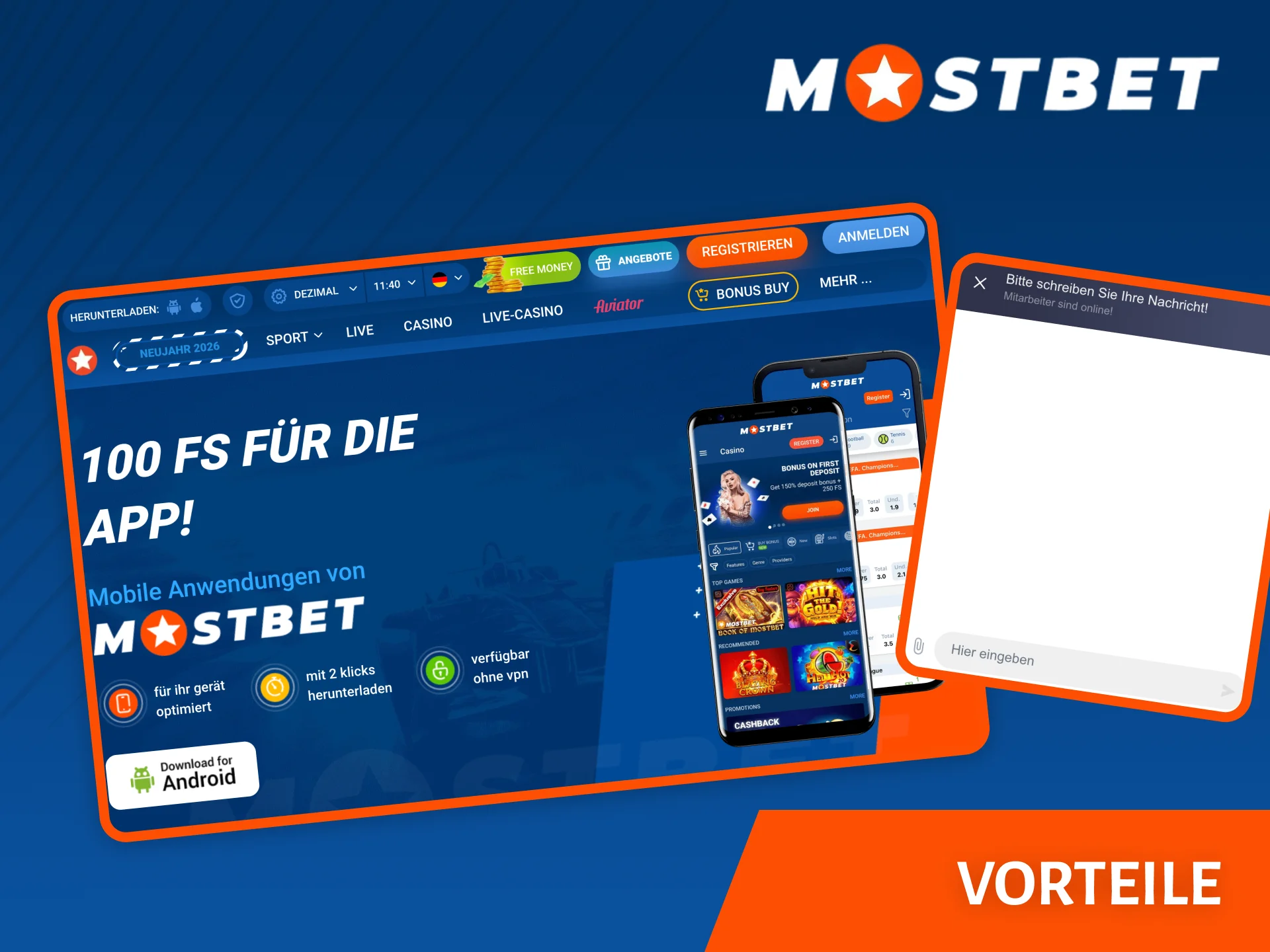 Mostbet hat viele Vorteile, darunter einen rund um die Uhr verfügbaren Kundendienst und praktische mobile Apps.