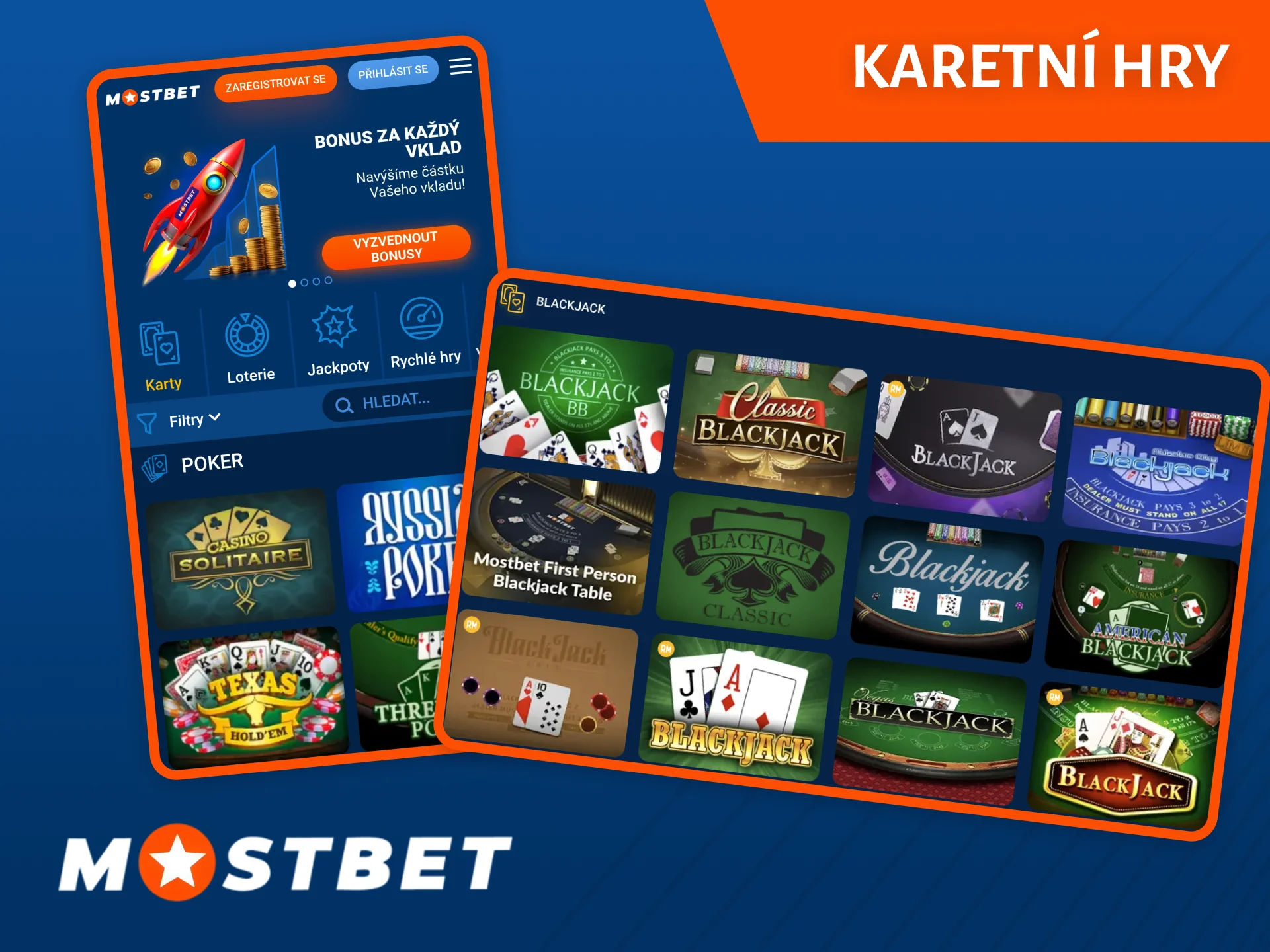 Karetní hry v kasinu Mostbet nezabírají mnoho času, ale přinesou spoustu zábavy.