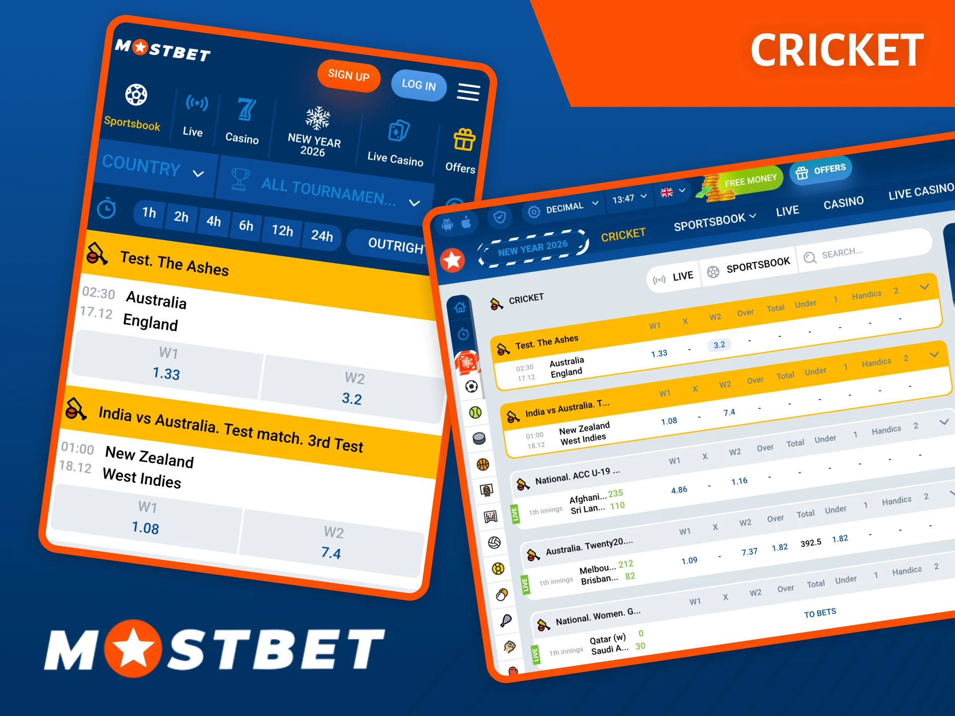 Betting on international cricket matches on the Mostbet platform is exceptionally profitable and very exciting.