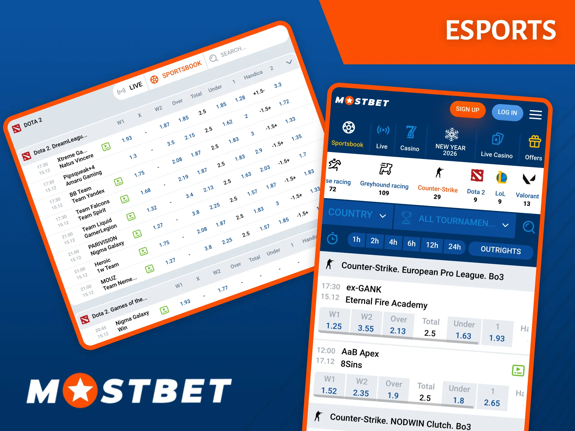 Discover the world of esports competitions and place bets on popular games on the Mostbet website.