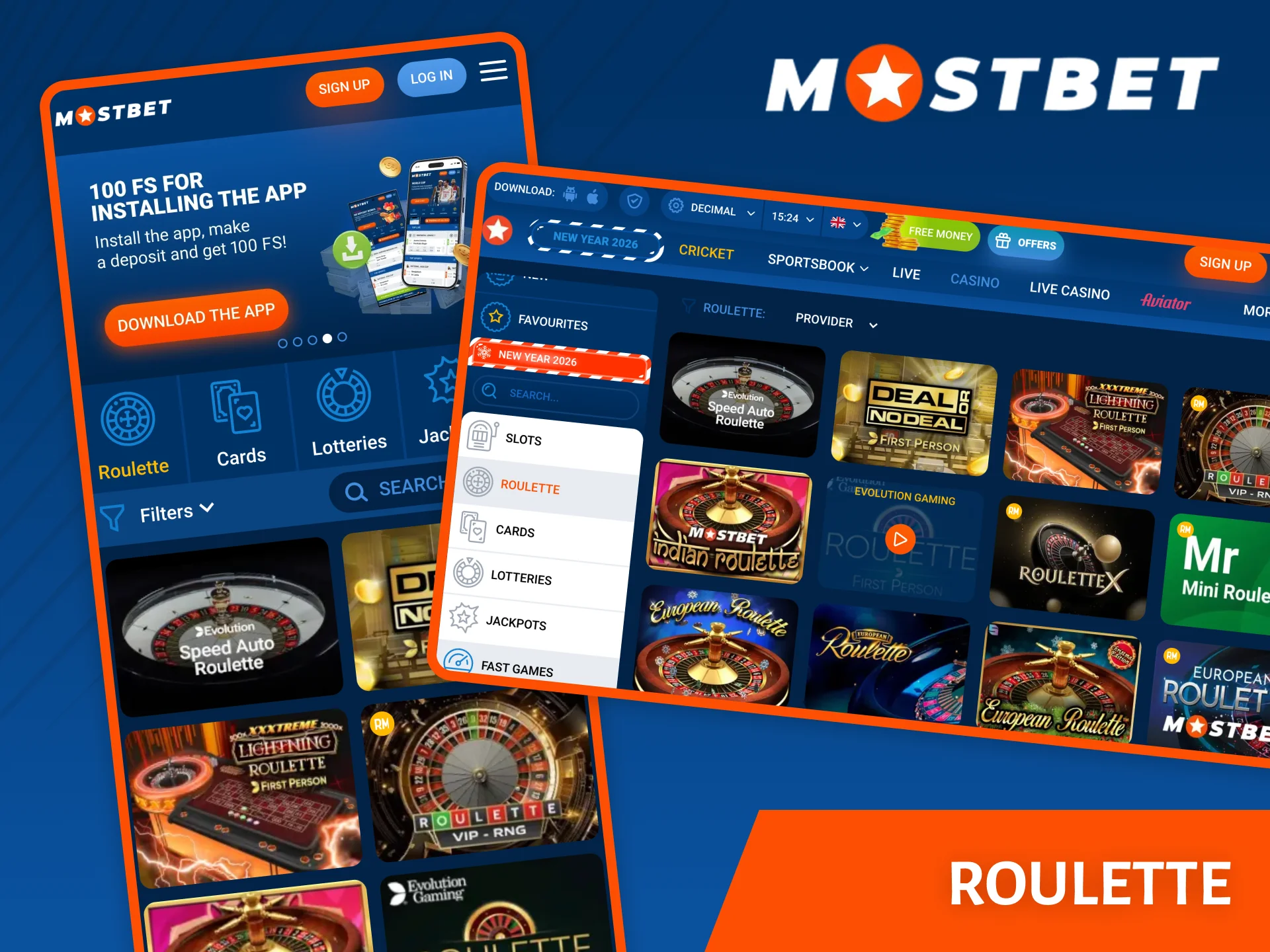 Play Roulette on the Mostbet website to win big.
