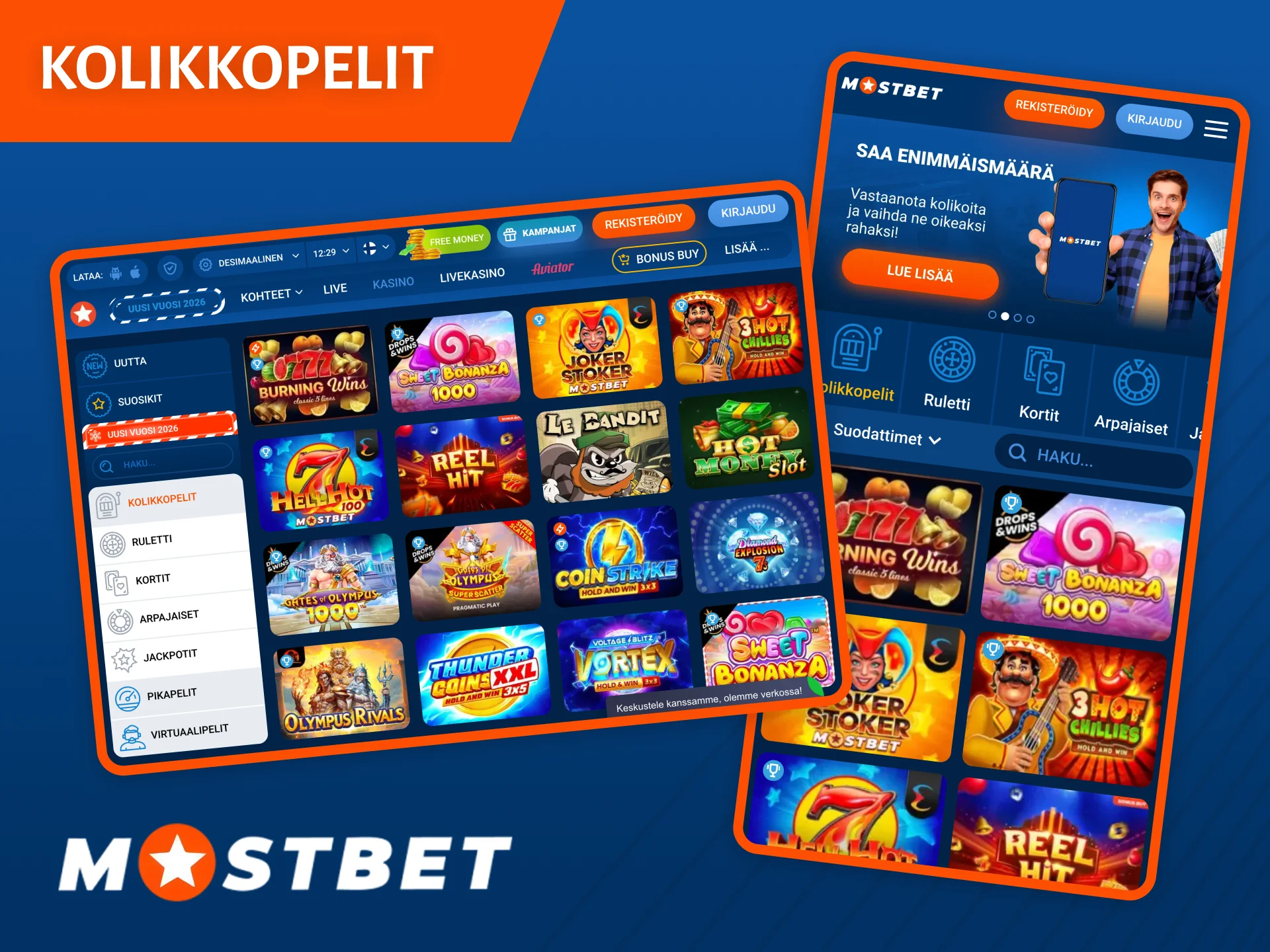 Mostbetin kolikkopelit ovat tapa saada nopeita ja kirkkaita tunteita.