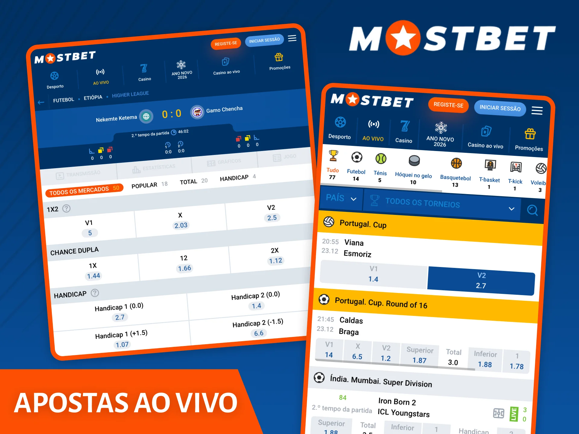 A Mostbet oferece uma grande variedade de eventos para apostas ao vivo.