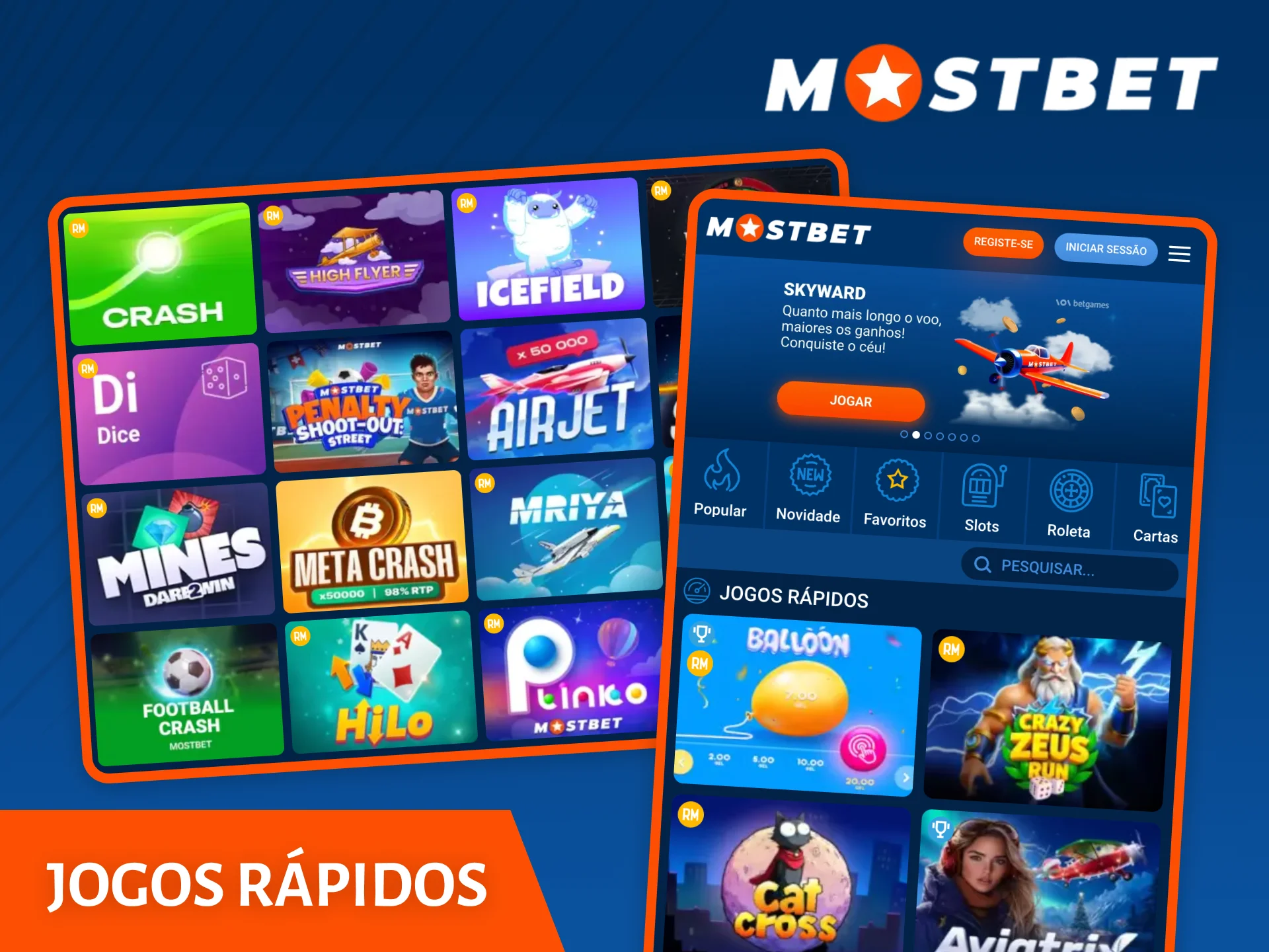 Boa sorte nos seus jogos rápidos no Mostbet Casino.