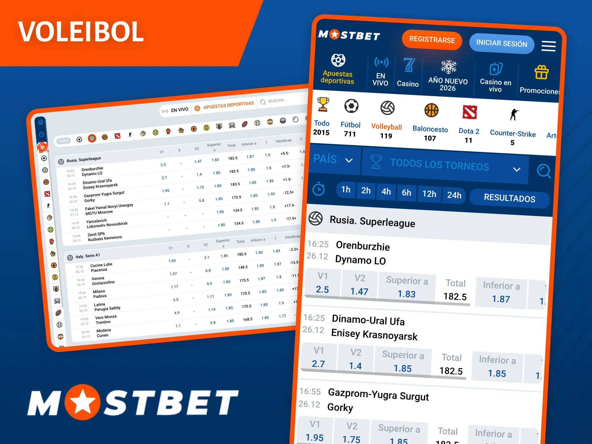 La casa de apuestas Mostbet ha recopilado los mejores eventos para apostar en voleibol.