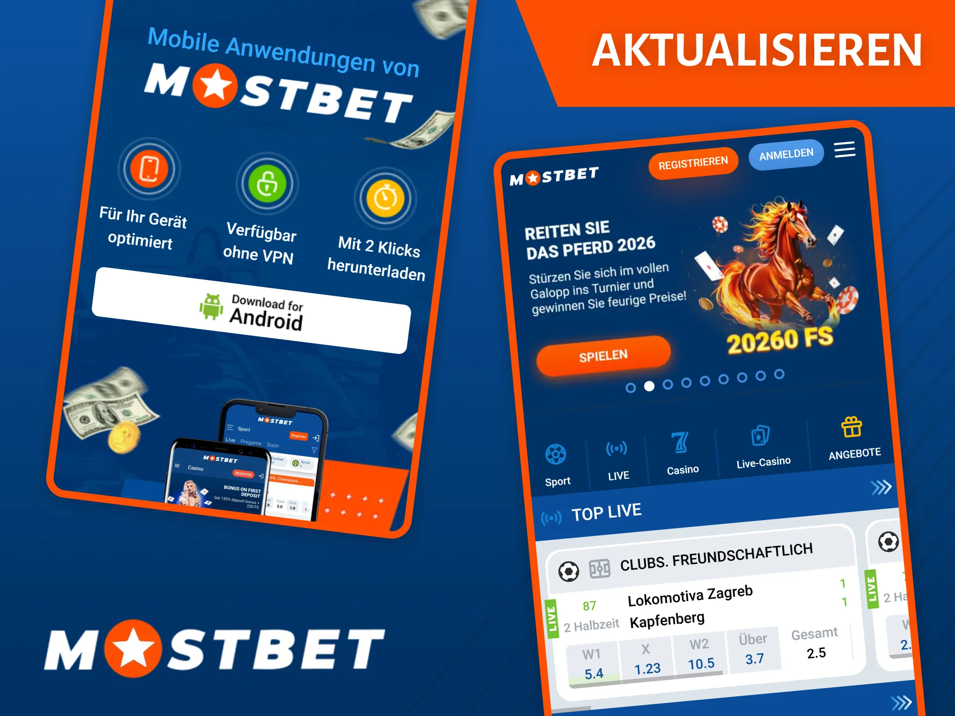 Halten Sie die Anwendung auf dem neuesten Stand und laden Sie Updates von der offiziellen Mostbet-Website herunter.