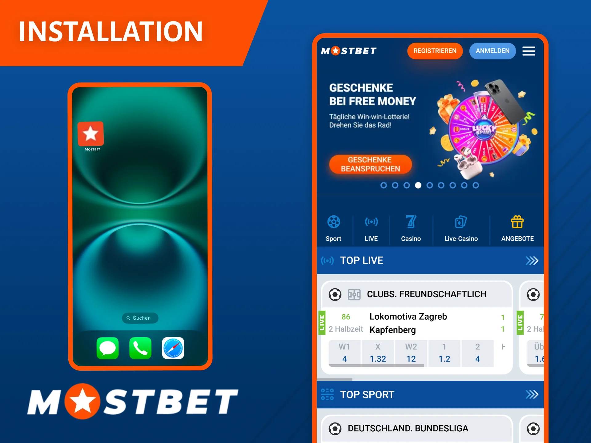 Laden Sie die Mostbet-App mit nur wenigen Klicks herunter.
