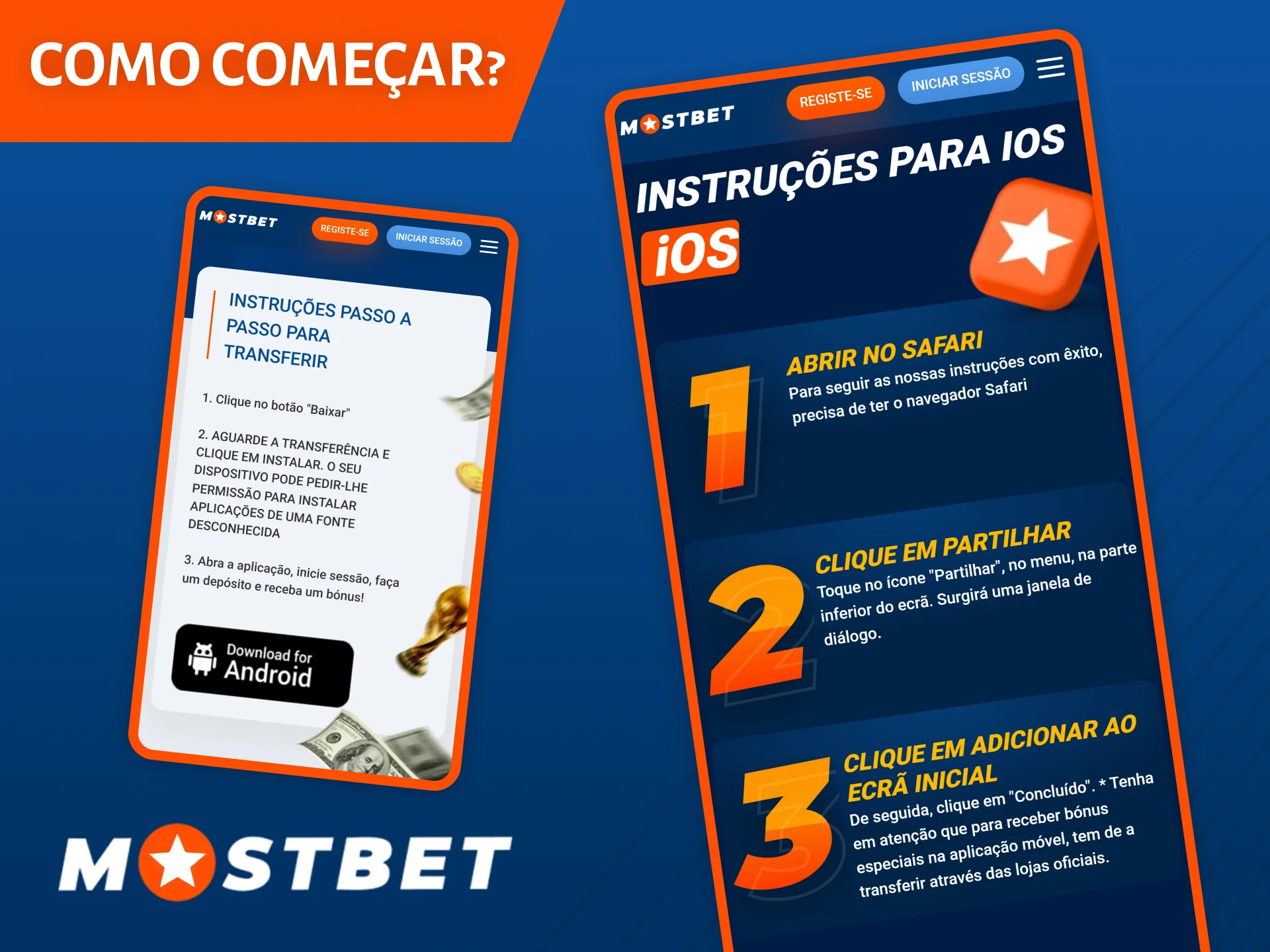 Siga estes passos simples para começar a usar a aplicação Mostbet.