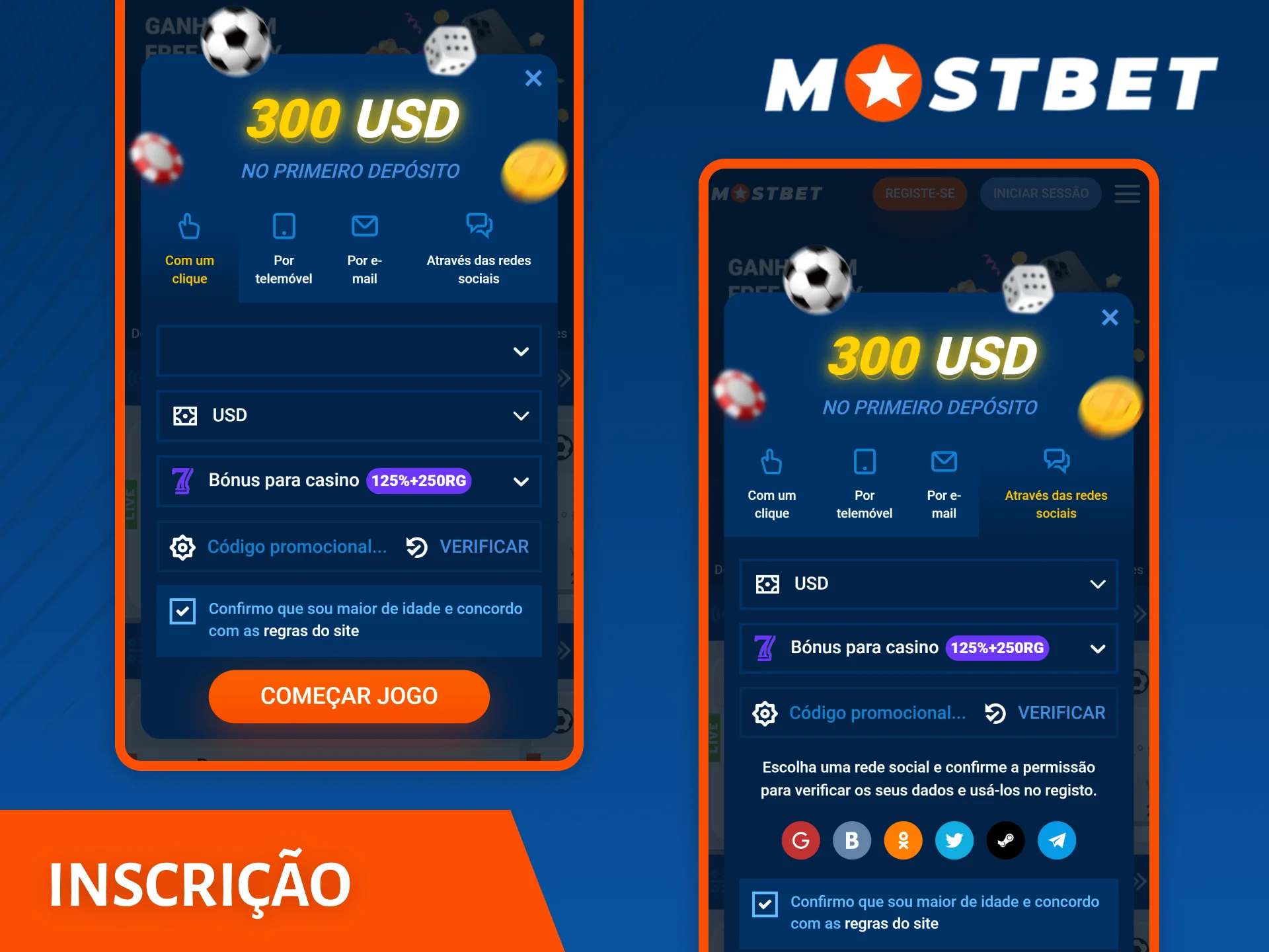 Registe-se através da aplicação móvel Mostbet e tenha acesso a todas as funcionalidades disponíveis no site.