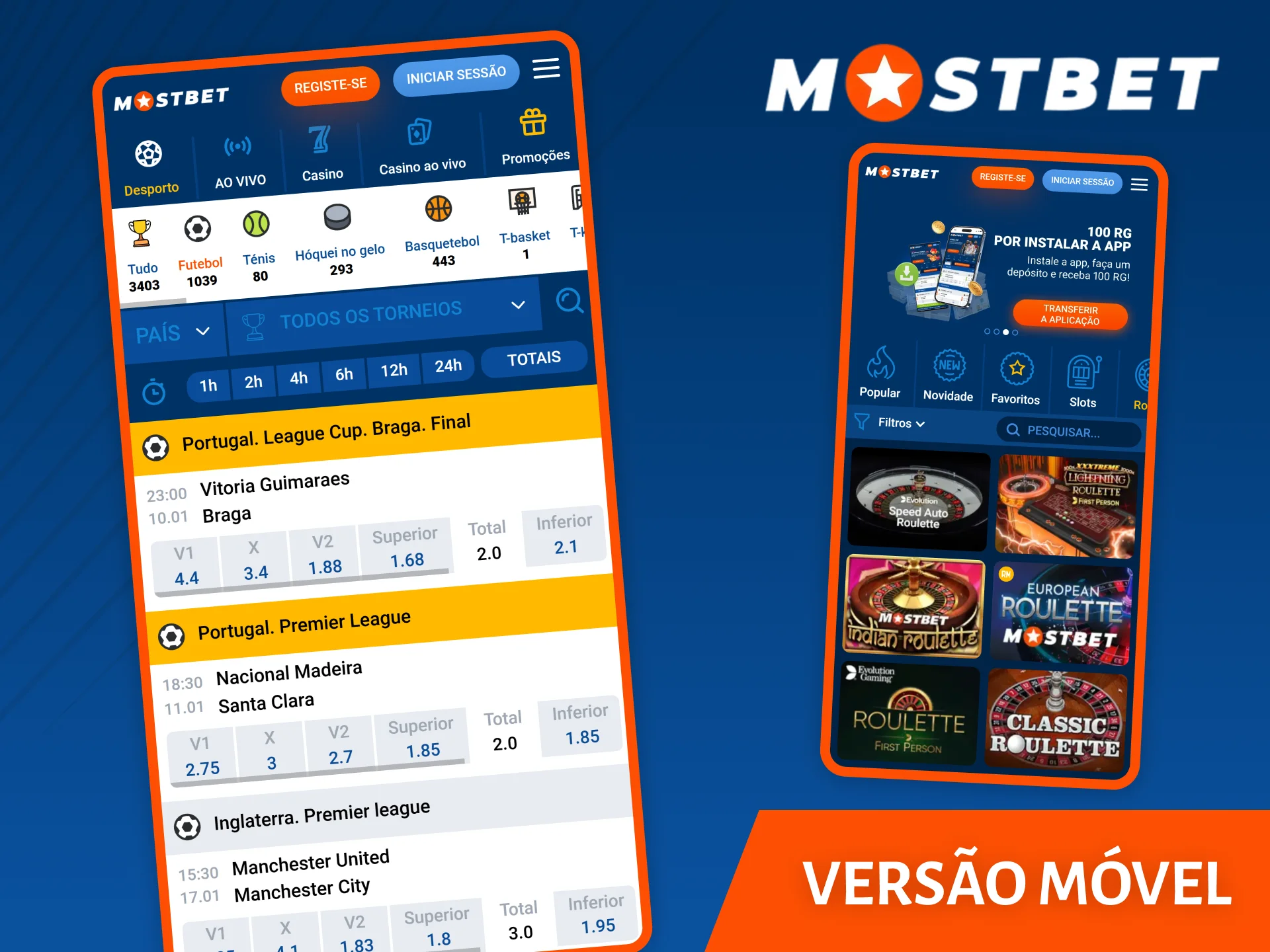 Pode optar por não descarregar a aplicação e, em vez disso, utilizar a versão móvel do site da Mostbet.