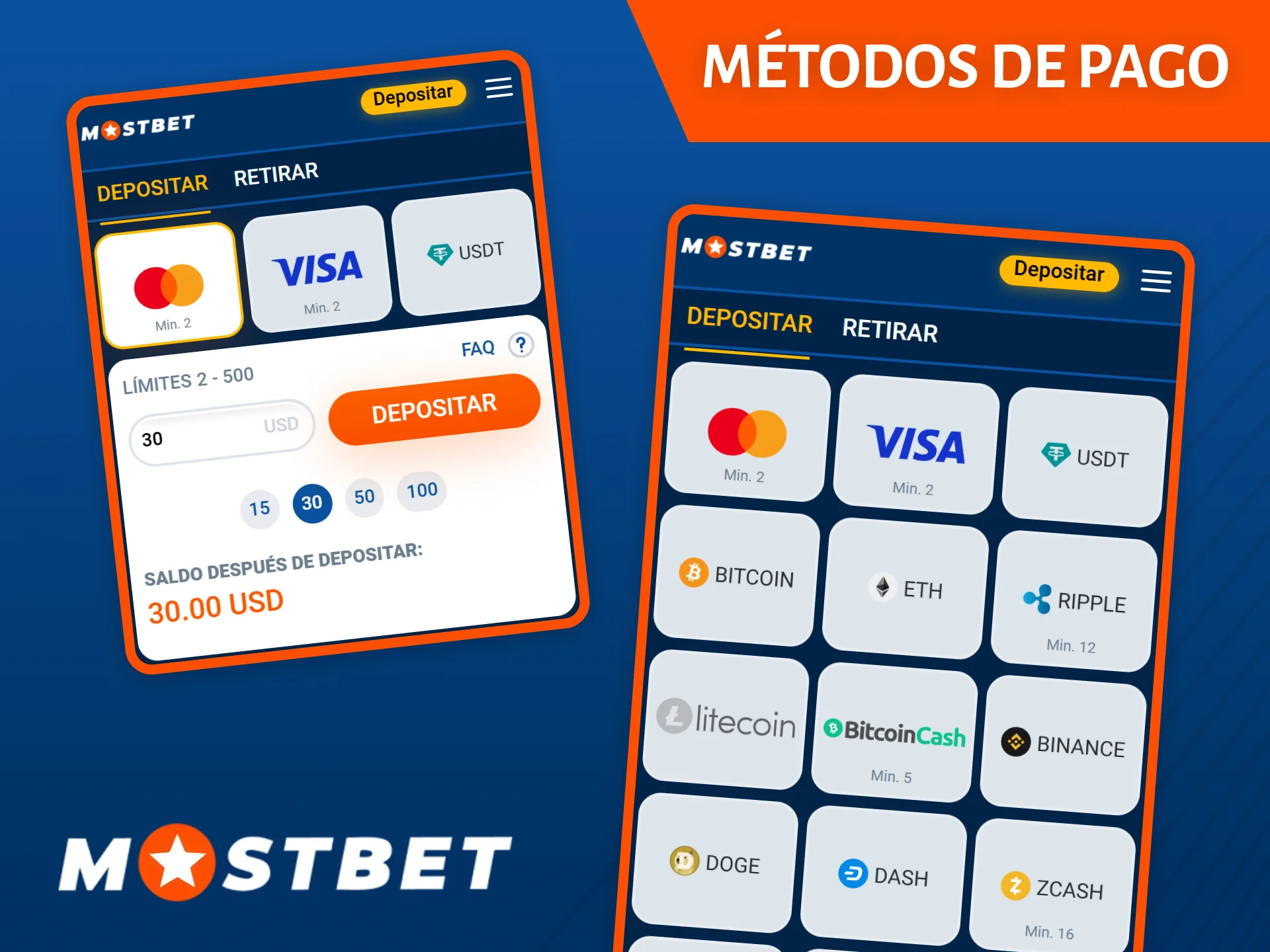 La aplicación móvil Mostbet ofrece tantos métodos de pago como la versión completa del sitio web.