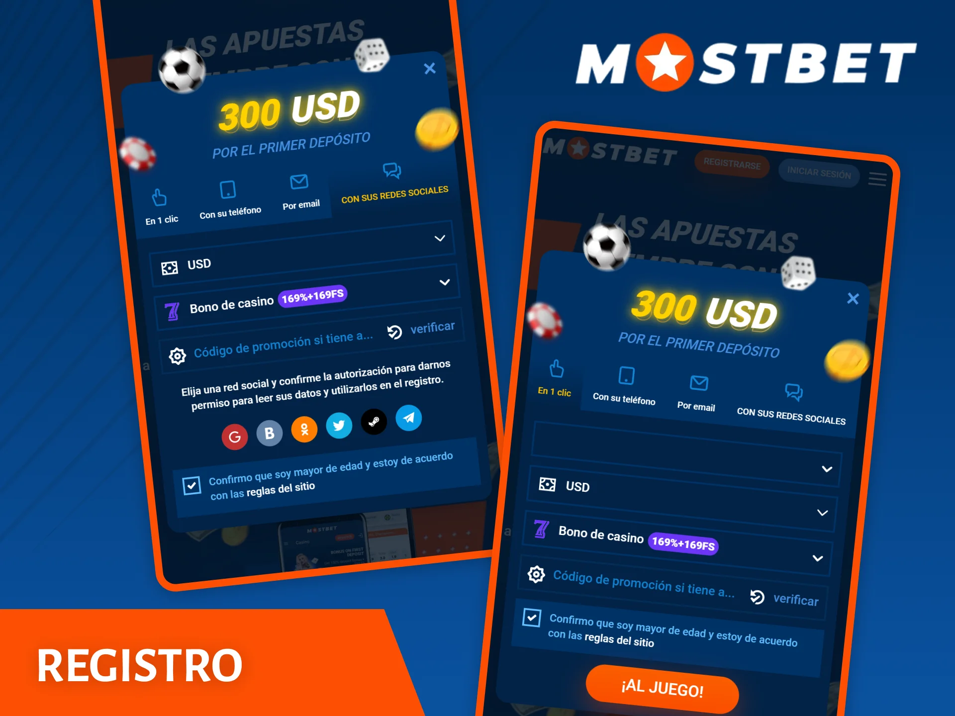 Regístrese a través de la aplicación móvil Mostbet y obtenga acceso a todas las funciones disponibles en el sitio web.