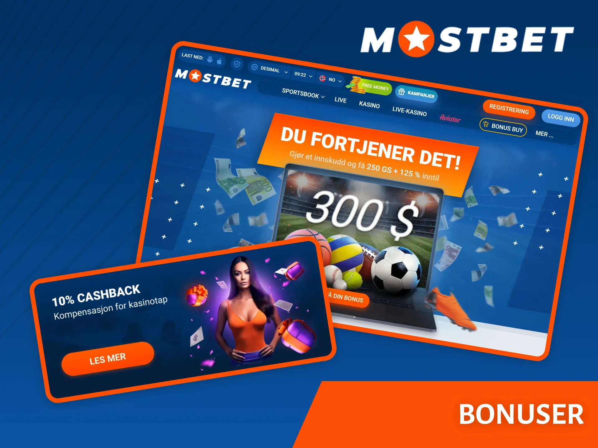 Mostbet-nettstedet tilbyr mange bonuser som du kan bruke mens du spiller Aviator.