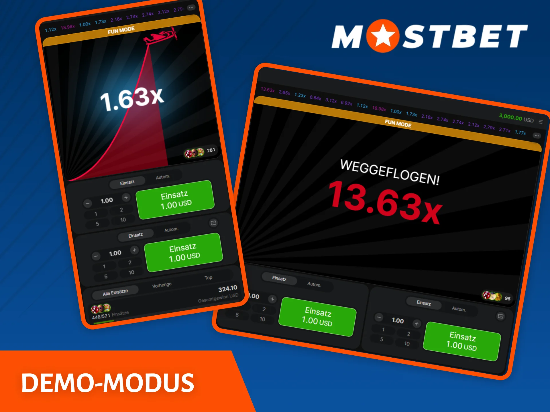 Beginnen Sie mit dem Aviator-Demomodus auf Mostbet, um zu lernen, wie man spielt, ohne zu verlieren.