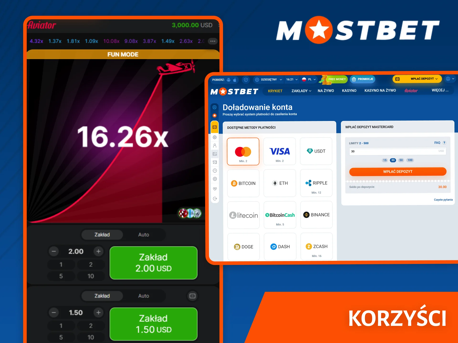 Zapoznaj się ze wszystkimi zaletami gry Aviator na stronie kasyna Mostbet i dokonaj właściwego wyboru.