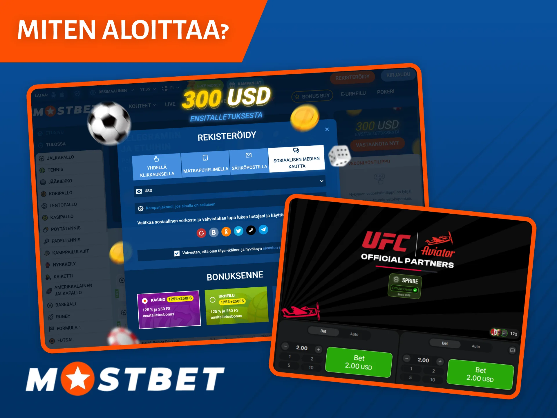 Opi pelaamaan Aviatoria Mostbet-alustalla.