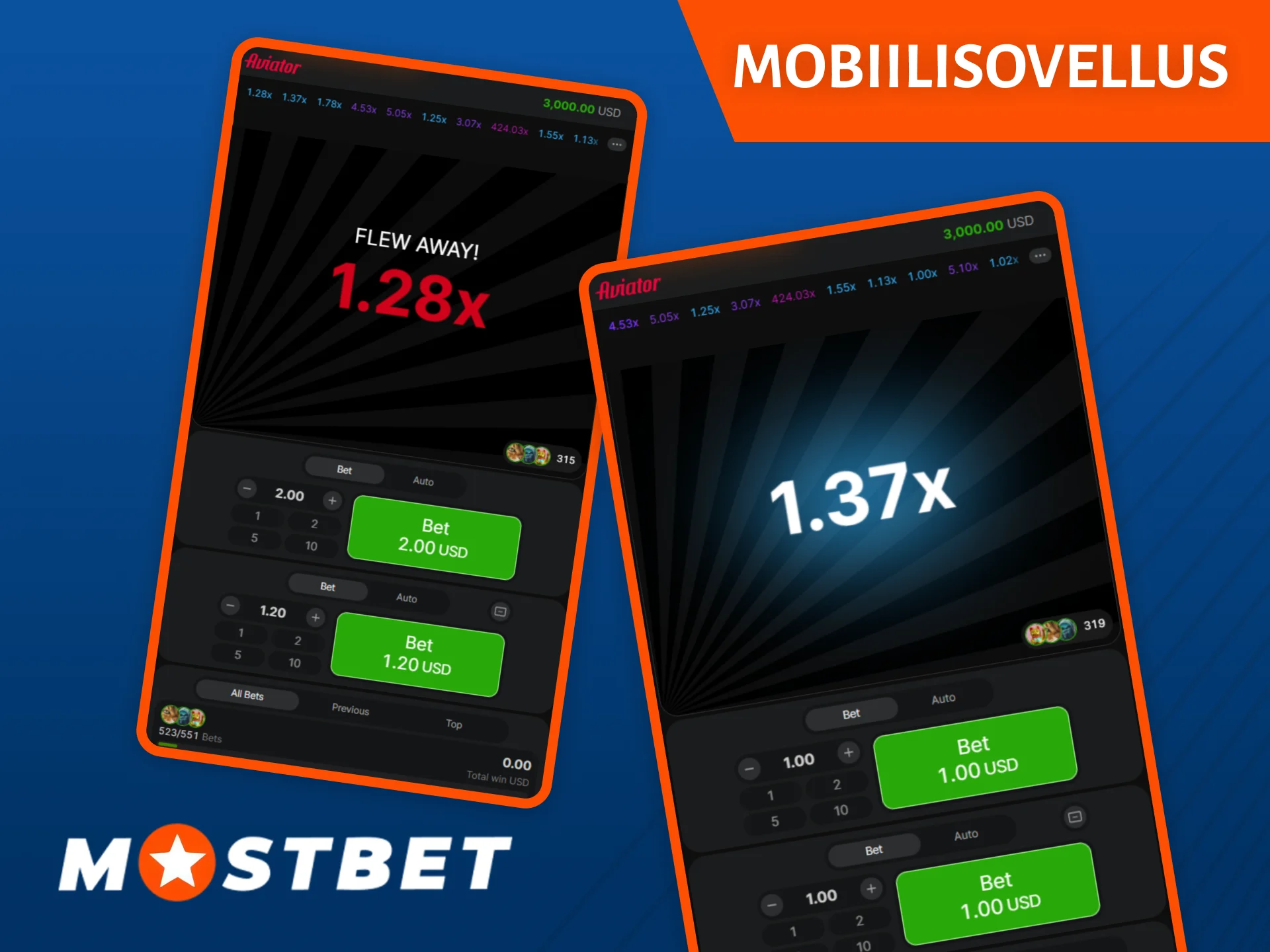 Asenna Mostbet-mobiilisovellus ja pelaa suosikkipelisi Aviator suoraan puhelimellasi.