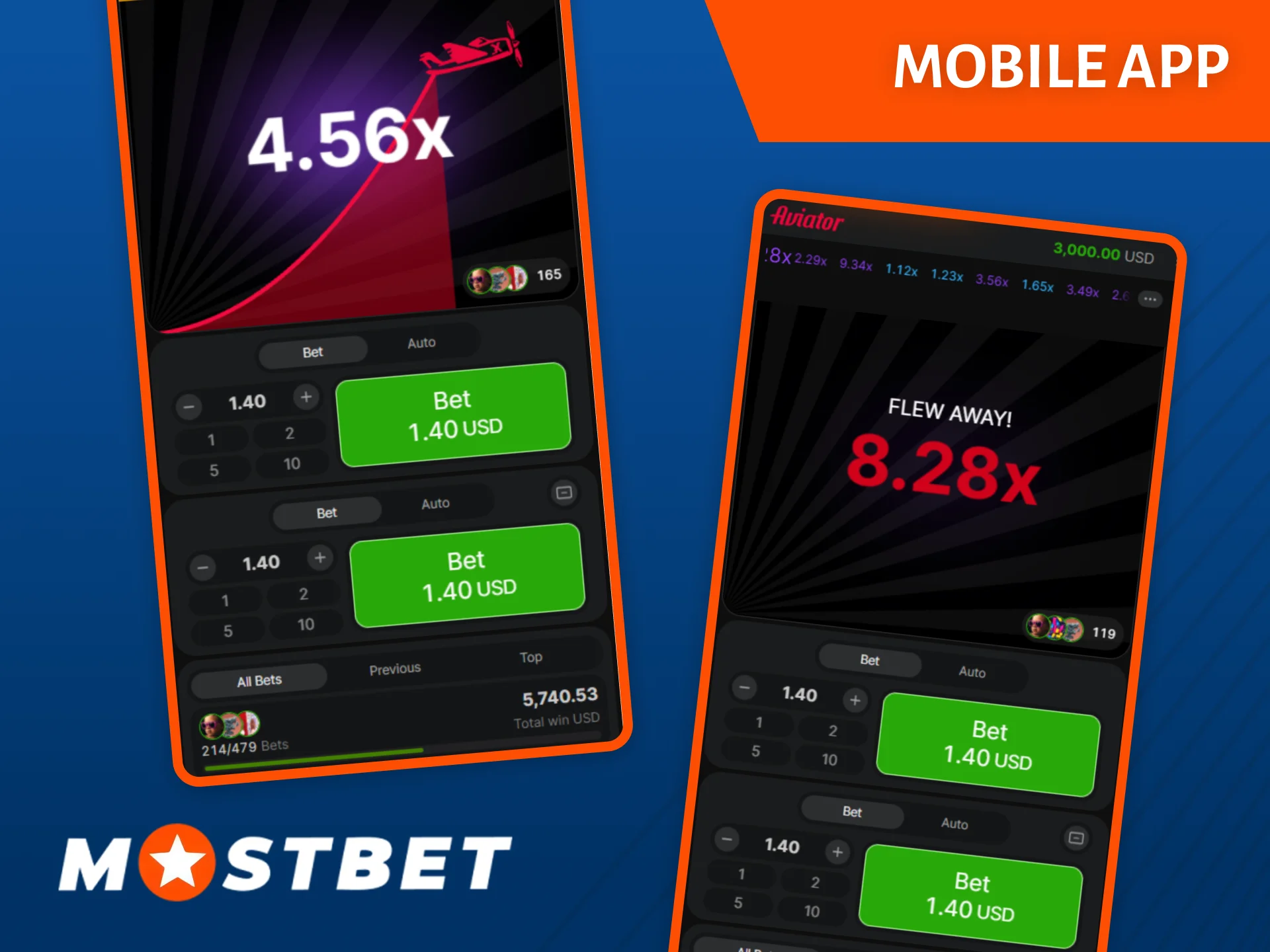 Install the Mostbet mobile app and play your favorite Aviator game directly from your phone.