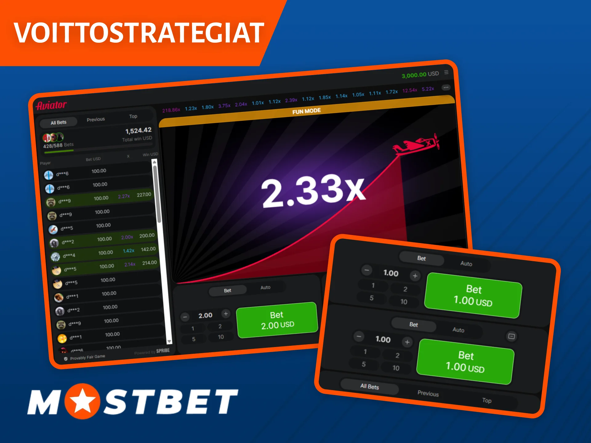 Opi Aviator-pelin temppuja ja voittostrategioita, jotta pelikokemuksesi Mostbet Casinolla olisi entistäkin tuottoisampi.