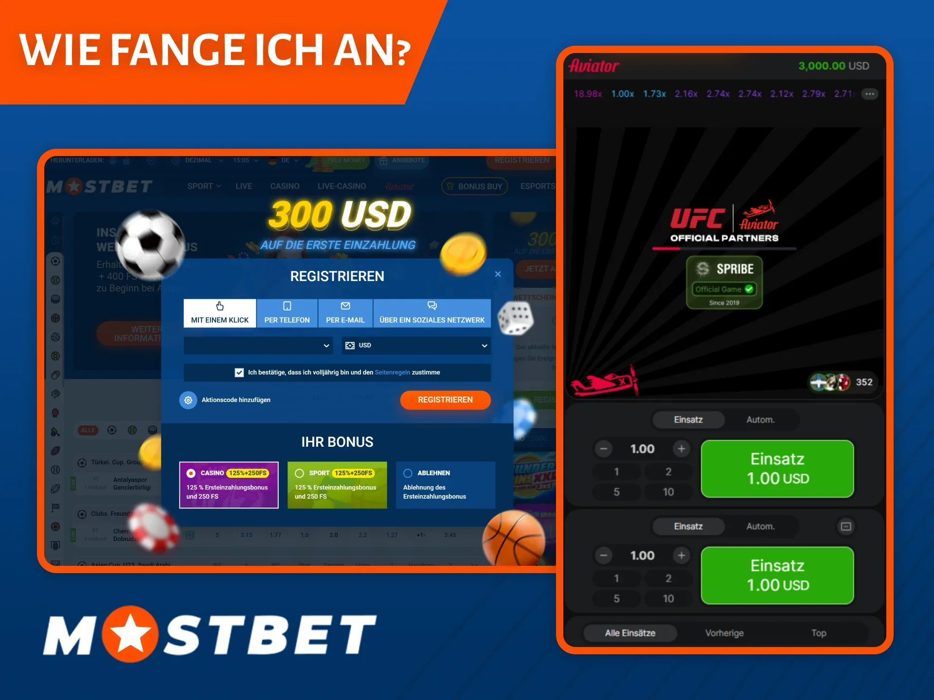 Erfahren Sie, wie Sie Aviator auf der Mostbet-Plattform spielen können.