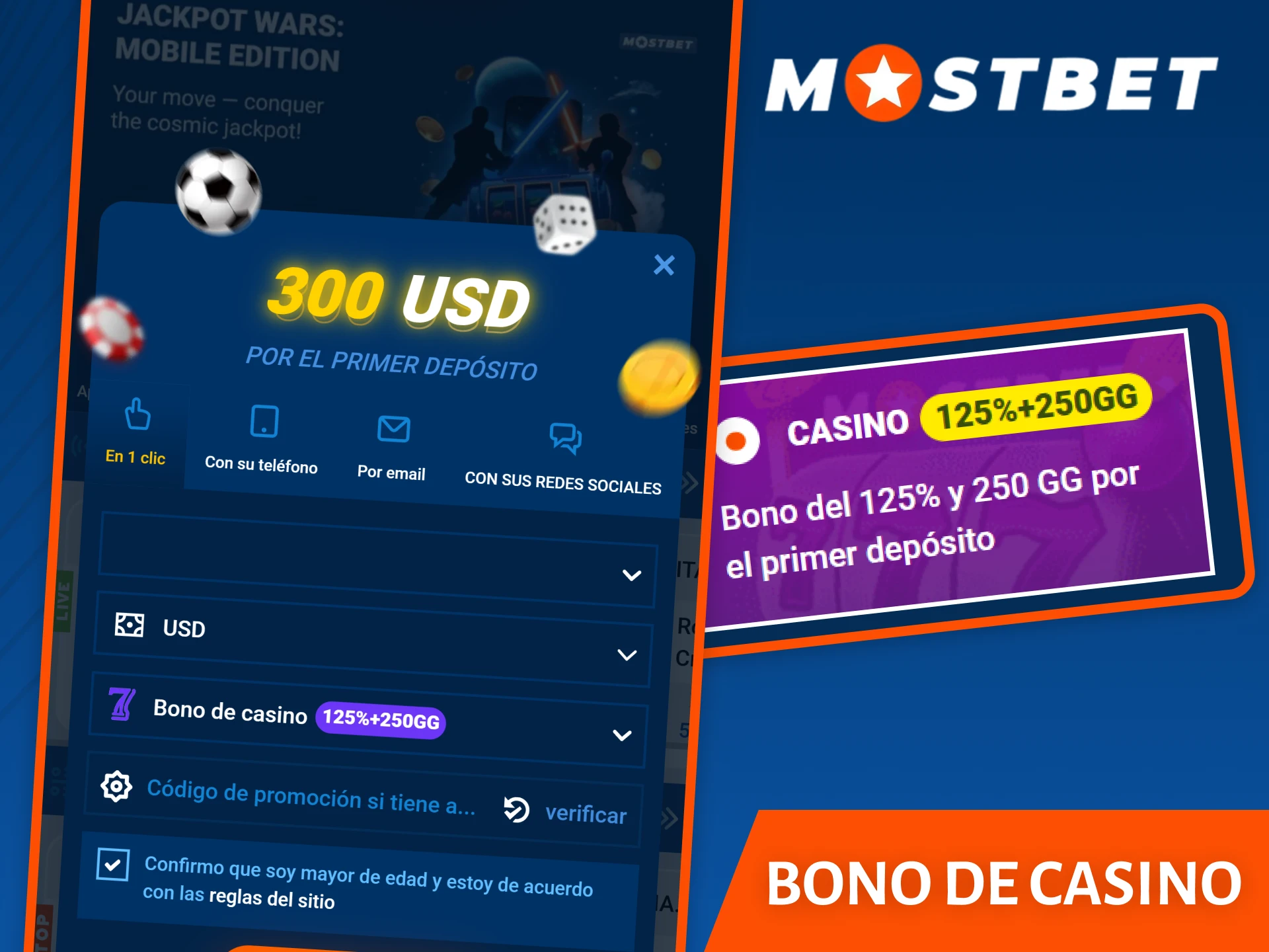 Activa el generoso bono de bienvenida de Mostbet para casino y juega a las mejores tragamonedas.